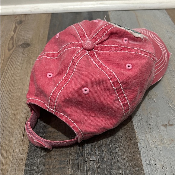 KBETHOS Vintage “BOAT HAIR Don’t care” Pink Distressed Cap Gift Casual - Picture 4 of 8